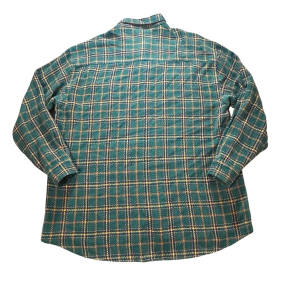 Vintage 90s B.C.I. Clothing Button‎ Up Flannel Shirt Green Plaid Women's Size L - Picture 3 of 7